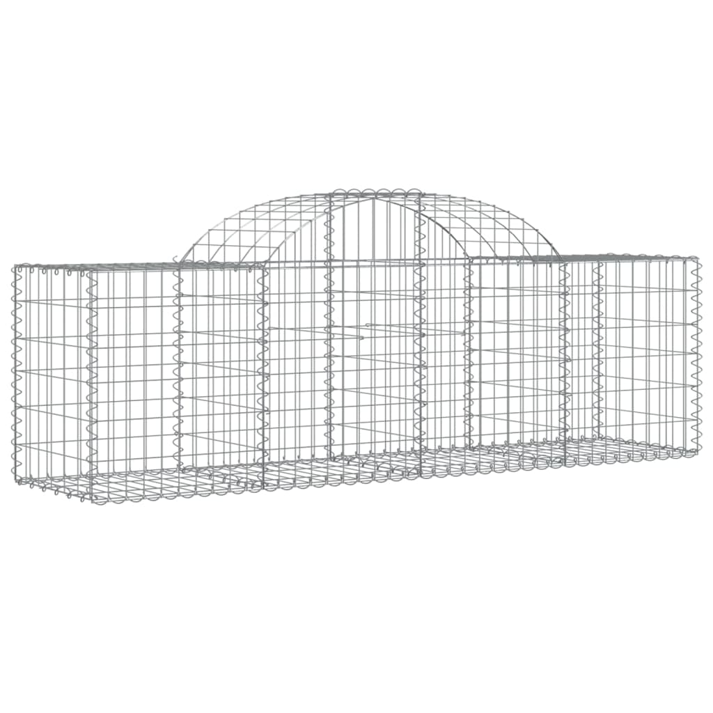 Schanskorven 18 st gewelfd 200x50x60/80 cm gegalvaniseerd ijzer 18 200 x 50 x 60/80 cm