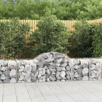 Schanskorven 18 st gewelfd 200x50x60/80 cm gegalvaniseerd ijzer 18 200 x 50 x 60/80 cm
