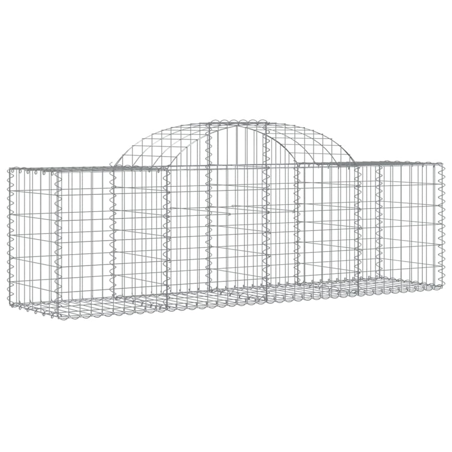 Schanskorven 20 st gewelfd 200x50x60/80 cm gegalvaniseerd ijzer 20 200 x 50 x 60/80 cm