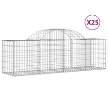 Schanskorven 25 st gewelfd 200x50x60/80 cm gegalvaniseerd ijzer 25 200 x 50 x 60/80 cm
