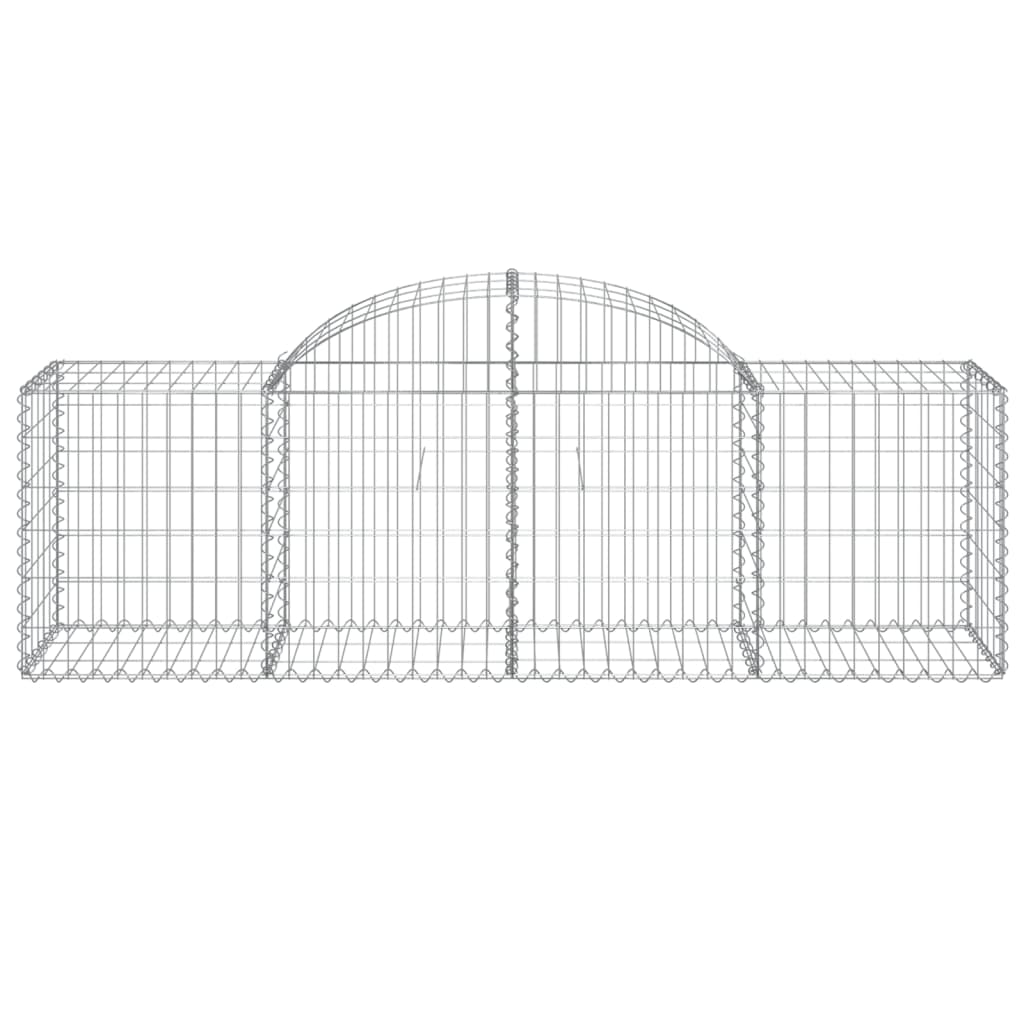 Schanskorven 25 st gewelfd 200x50x60/80 cm gegalvaniseerd ijzer 25 200 x 50 x 60/80 cm