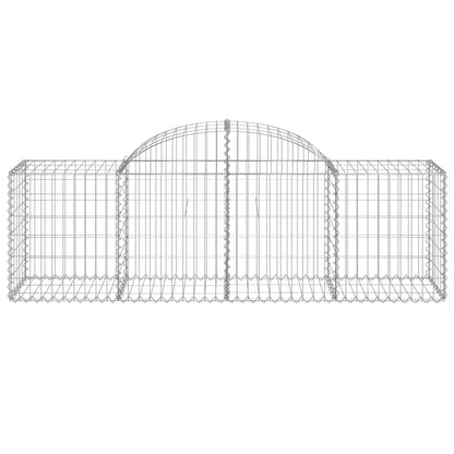 Schanskorven 25 st gewelfd 200x50x60/80 cm gegalvaniseerd ijzer 25 200 x 50 x 60/80 cm