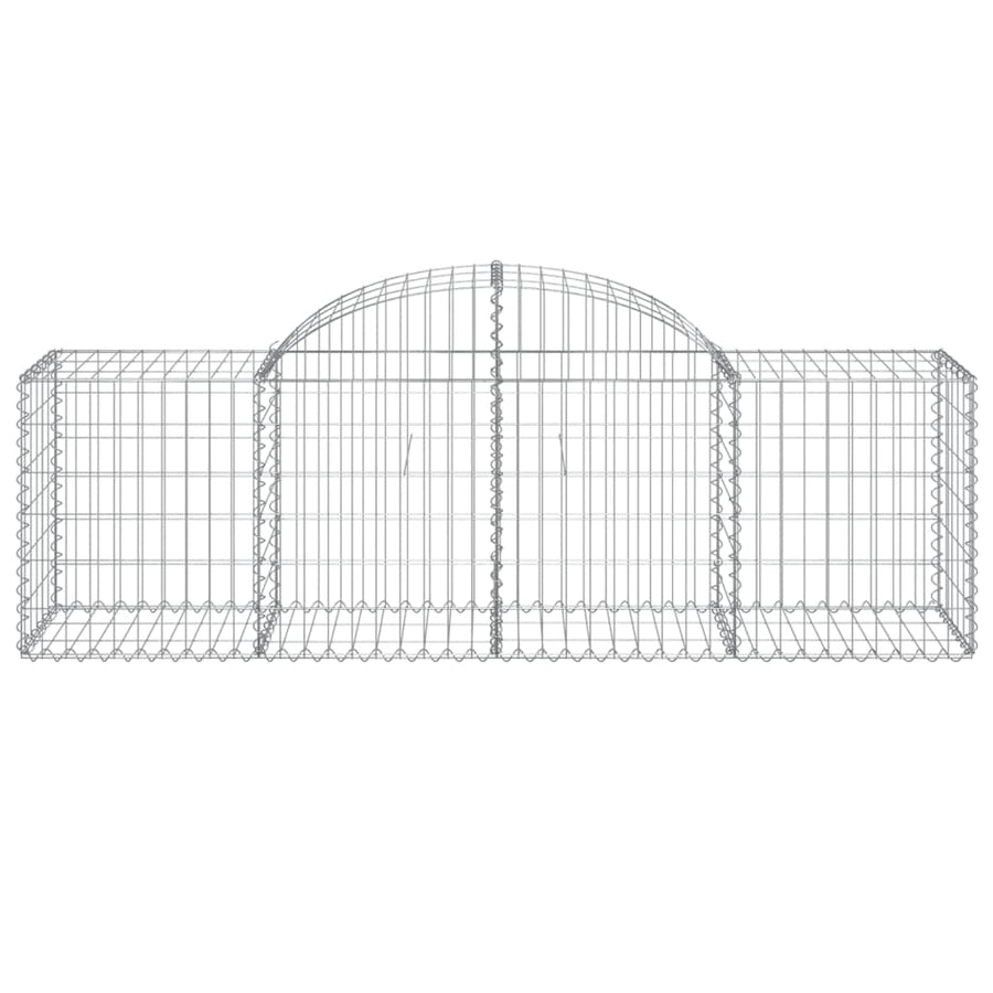 Schanskorven 25 st gewelfd 200x50x60/80 cm gegalvaniseerd ijzer 25 200 x 50 x 60/80 cm