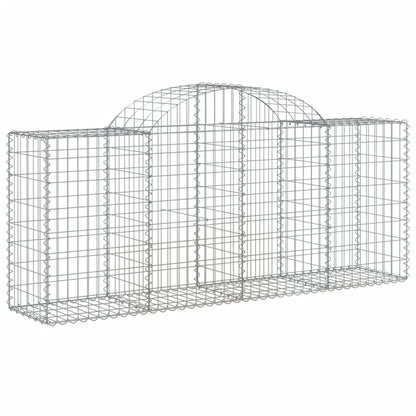Schanskorven 3 st gewelfd 200x50x80/100 cm gegalvaniseerd ijzer 3 200 x 50 x 80/100 cm