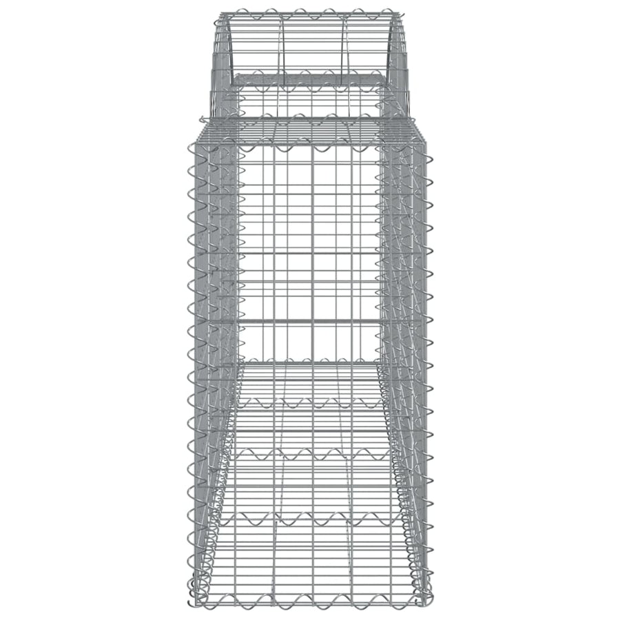Schanskorven 3 st gewelfd 200x50x80/100 cm gegalvaniseerd ijzer 3 200 x 50 x 80/100 cm