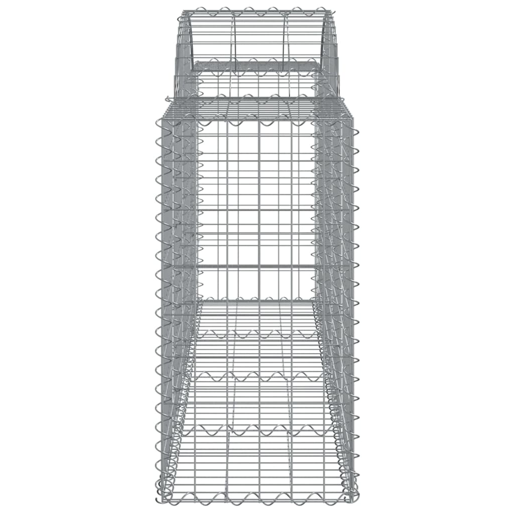 Schanskorven 6 st gewelfd 200x50x80/100 cm gegalvaniseerd ijzer 6 200 x 50 x 80/100 cm