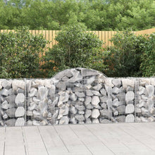 Schanskorven 9 st gewelfd 200x50x80/100 cm gegalvaniseerd ijzer 9 200 x 50 x 80/100 cm