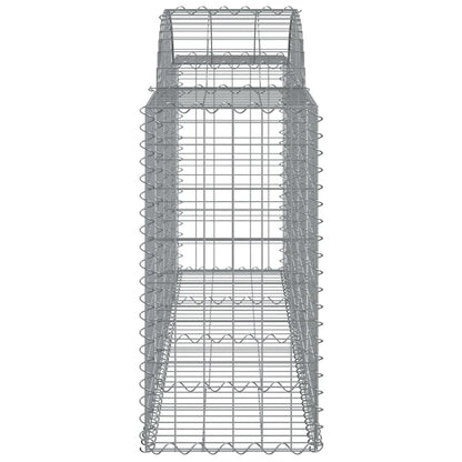 Schanskorven 10 st gewelfd 200x50x80/100 cm ijzer 10 200 x 50 x 80/100 cm