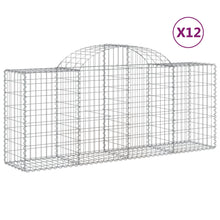 Schanskorven 12 st gewelfd 200x50x80/100 cm ijzer 12 200 x 50 x 80/100 cm