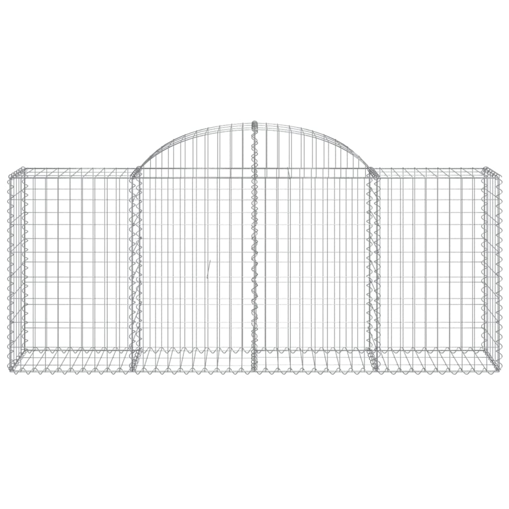 Schanskorven 12 st gewelfd 200x50x80/100 cm ijzer 12 200 x 50 x 80/100 cm