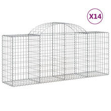 Schanskorven 14 st gewelfd 200x50x80/100 cm ijzer 14 200 x 50 x 80/100 cm