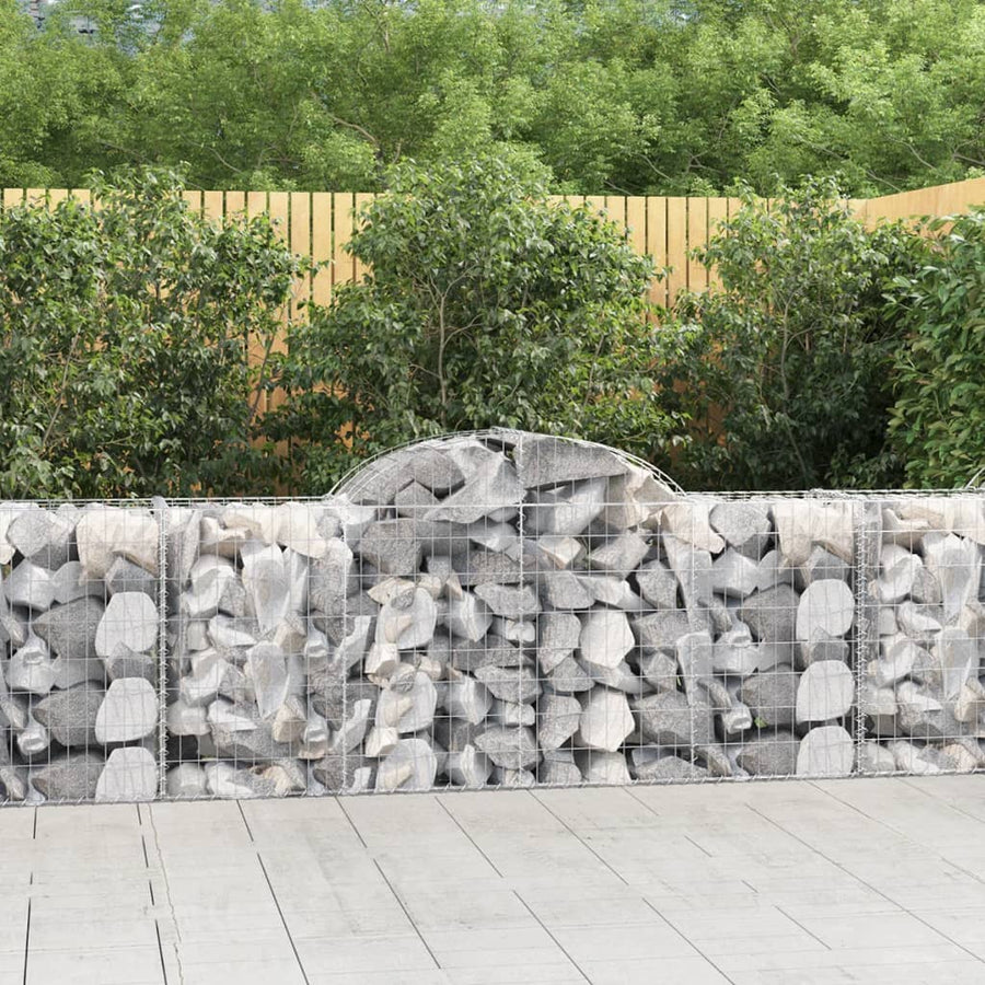 Schanskorven 14 st gewelfd 200x50x80/100 cm ijzer 14 200 x 50 x 80/100 cm