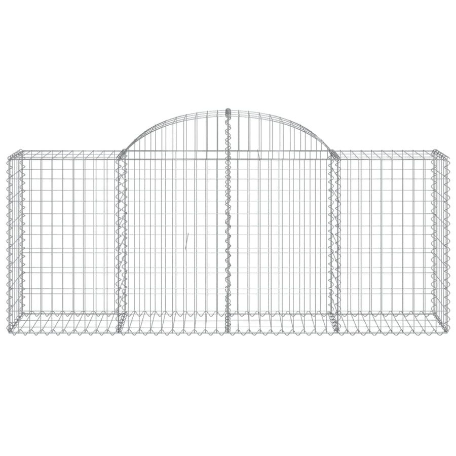 Schanskorven 15 st gewelfd 200x50x80/100 cm ijzer 15 200 x 50 x 80/100 cm