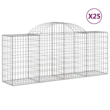 Schanskorven 25 st gewelfd 200x50x80/100 cm ijzer 25 200 x 50 x 80/100 cm