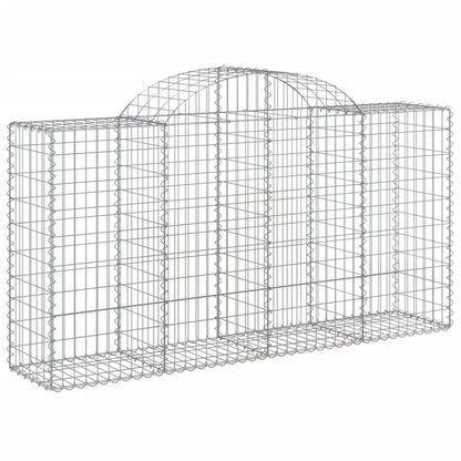 Schanskorven 3 st gewelfd 200x50x100/120 cm ijzer 3 200 x 50 x 100/120 cm