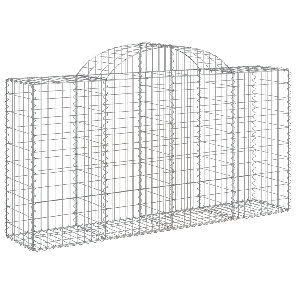 Schanskorven 4 st gewelfd 200x50x100/120 cm ijzer 4 200 x 50 x 100/120 cm
