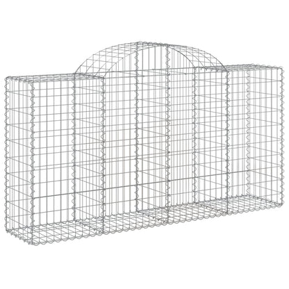 Schanskorven 4 st gewelfd 200x50x100/120 cm ijzer 4 200 x 50 x 100/120 cm