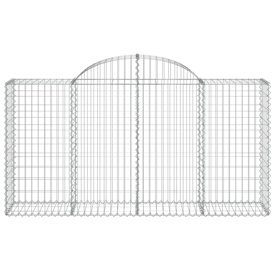 Schanskorven 4 st gewelfd 200x50x100/120 cm ijzer 4 200 x 50 x 100/120 cm