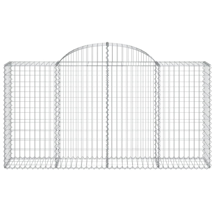 Schanskorven 6 st gewelfd 200x50x100/120 cm ijzer 6 200 x 50 x 100/120 cm