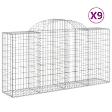 Schanskorven 9 st gewelfd 200x50x100/120 cm ijzer 9 200 x 50 x 100/120 cm