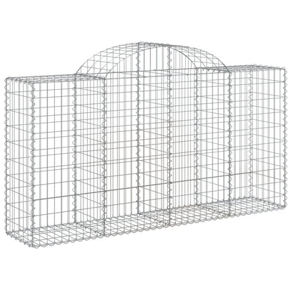 Schanskorven 9 st gewelfd 200x50x100/120 cm ijzer 9 200 x 50 x 100/120 cm