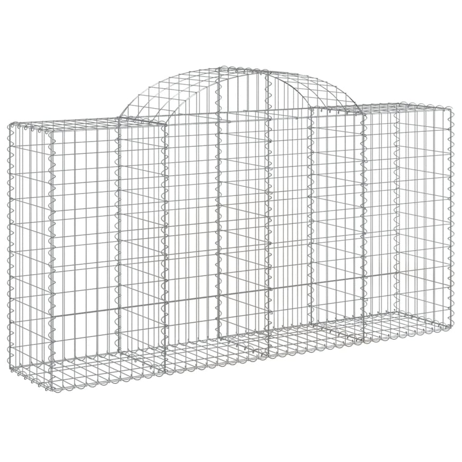 Schanskorven 15 st gewelfd 200x50x100/120 cm ijzer 15 200 x 50 x 100/120 cm
