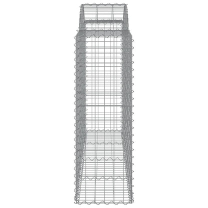Schanskorven 2 st gewelfd 200x50x120/140 cm ijzer 2 200 x 50 x 120/140 cm