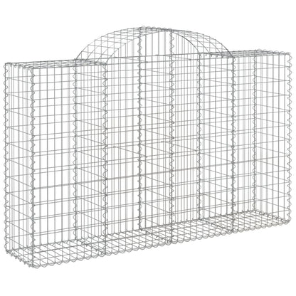 Schanskorven 4 st gewelfd 200x50x120/140 cm ijzer 4 200 x 50 x 120/140 cm