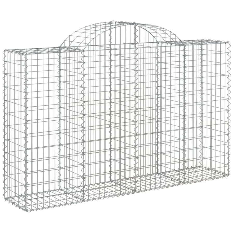 Schanskorven 4 st gewelfd 200x50x120/140 cm ijzer 4 200 x 50 x 120/140 cm
