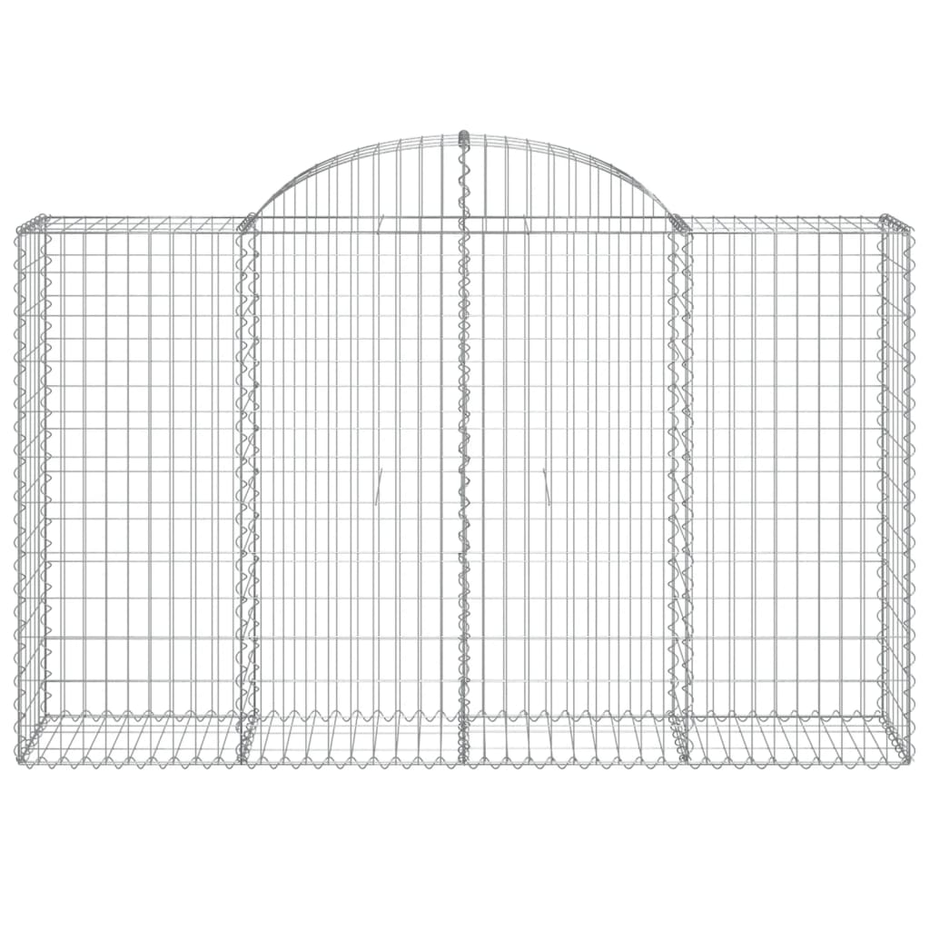 Schanskorven 4 st gewelfd 200x50x120/140 cm ijzer 4 200 x 50 x 120/140 cm
