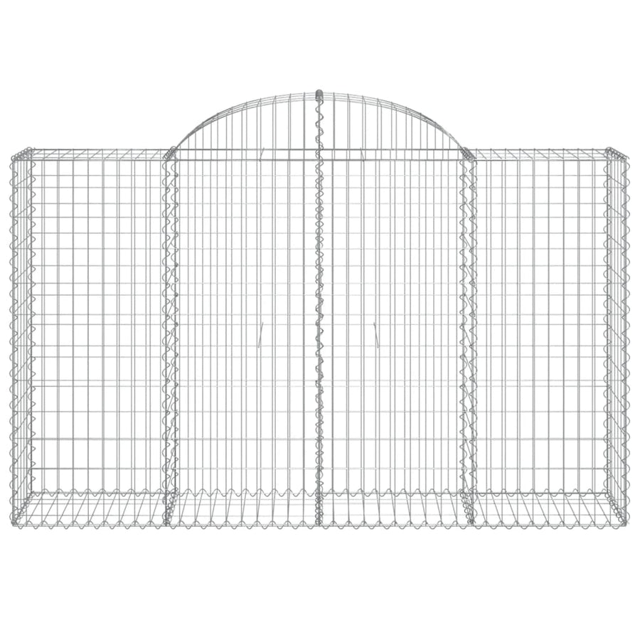Schanskorven 4 st gewelfd 200x50x120/140 cm ijzer 4 200 x 50 x 120/140 cm