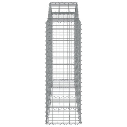 Schanskorven 4 st gewelfd 200x50x120/140 cm ijzer 4 200 x 50 x 120/140 cm