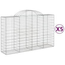 Schanskorven 5 st gewelfd 200x50x120/140 cm ijzer 5 200 x 50 x 120/140 cm