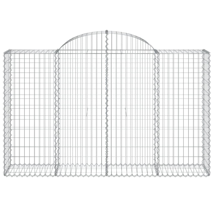 Schanskorven 6 st gewelfd 200x50x120/140 cm ijzer 6 200 x 50 x 120/140 cm