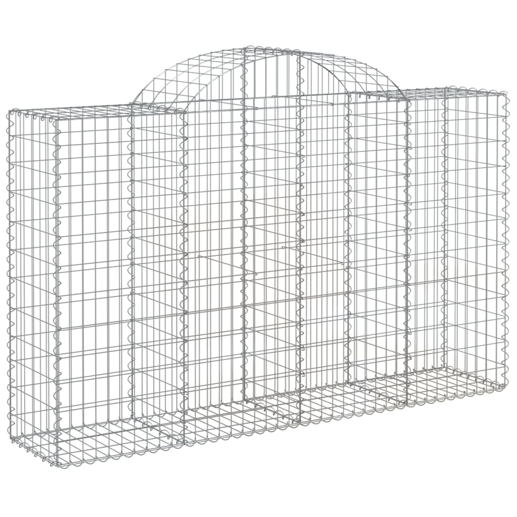 Schanskorven 7 st gewelfd 200x50x120/140 cm ijzer 7 200 x 50 x 120/140 cm