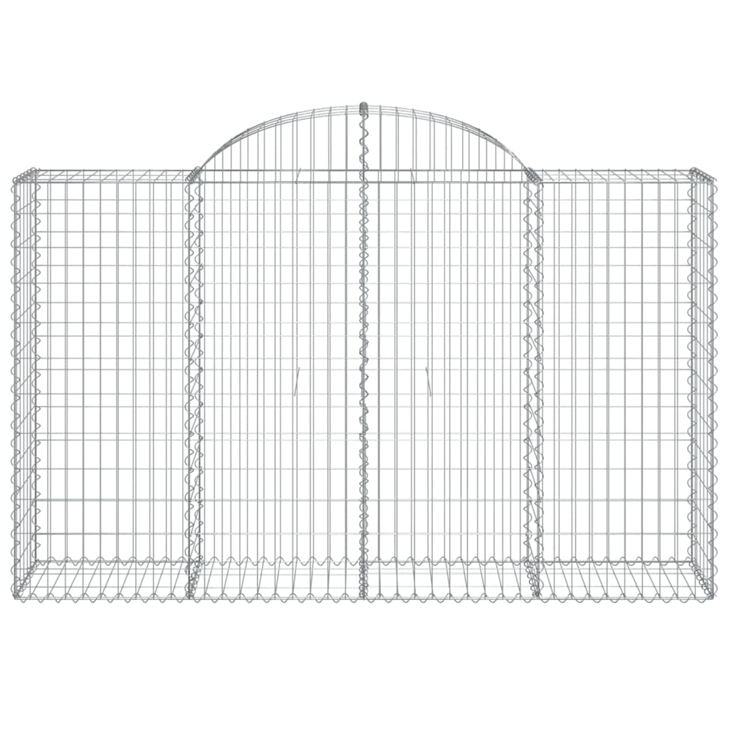 Schanskorven 7 st gewelfd 200x50x120/140 cm ijzer 7 200 x 50 x 120/140 cm