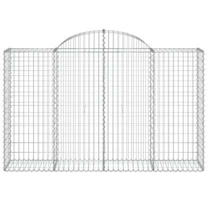 Schanskorven 7 st gewelfd 200x50x120/140 cm ijzer 7 200 x 50 x 120/140 cm