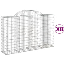 Schanskorven 8 st gewelfd 200x50x120/140 cm ijzer 8 200 x 50 x 120/140 cm