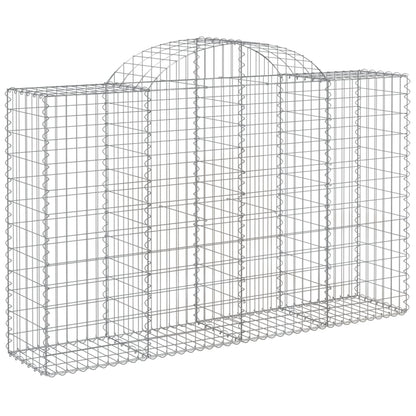 Schanskorven 9 st gewelfd 200x50x120/140 cm ijzer 9 200 x 50 x 120/140 cm