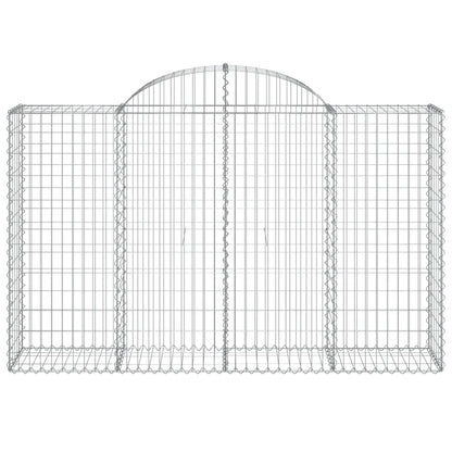 Schanskorven 9 st gewelfd 200x50x120/140 cm ijzer 9 200 x 50 x 120/140 cm