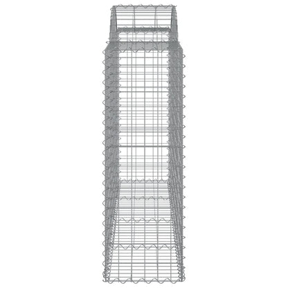 Schanskorven 9 st gewelfd 200x50x120/140 cm ijzer 9 200 x 50 x 120/140 cm