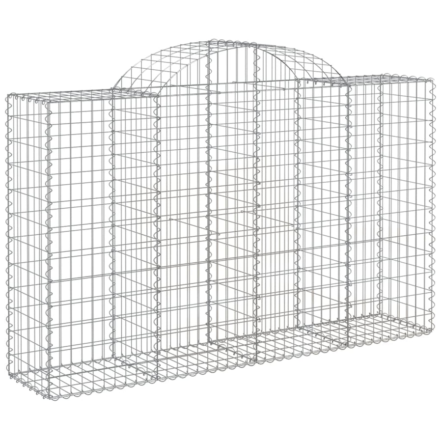 Schanskorven 10 st gewelfd 200x50x120/140 cm ijzer 10 200 x 50 x 120/140 cm
