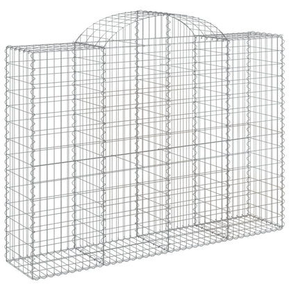 Schanskorven 2 st gewelfd 200x50x140/160 cm ijzer 2 200 x 50 x 140/160 cm
