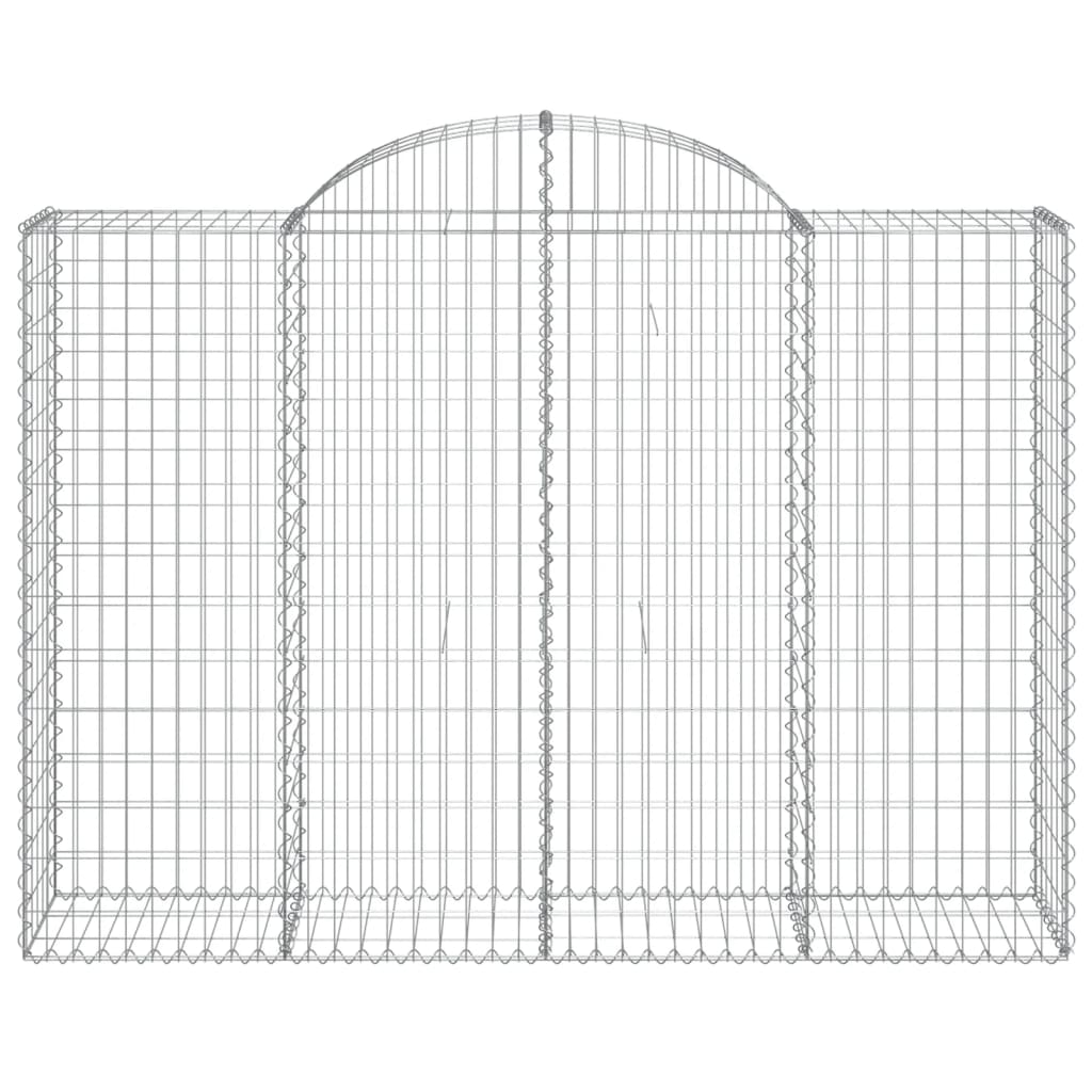 Schanskorven 2 st gewelfd 200x50x140/160 cm ijzer 2 200 x 50 x 140/160 cm