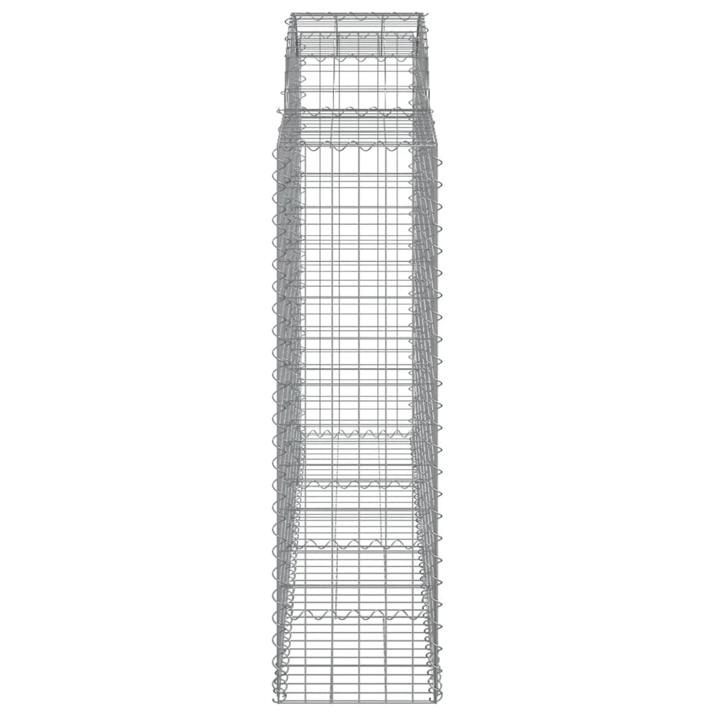 Schanskorven 2 st gewelfd 200x50x140/160 cm ijzer 2 200 x 50 x 140/160 cm
