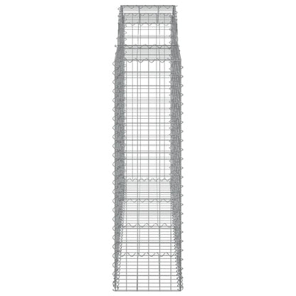 Schanskorven 2 st gewelfd 200x50x140/160 cm ijzer 2 200 x 50 x 140/160 cm