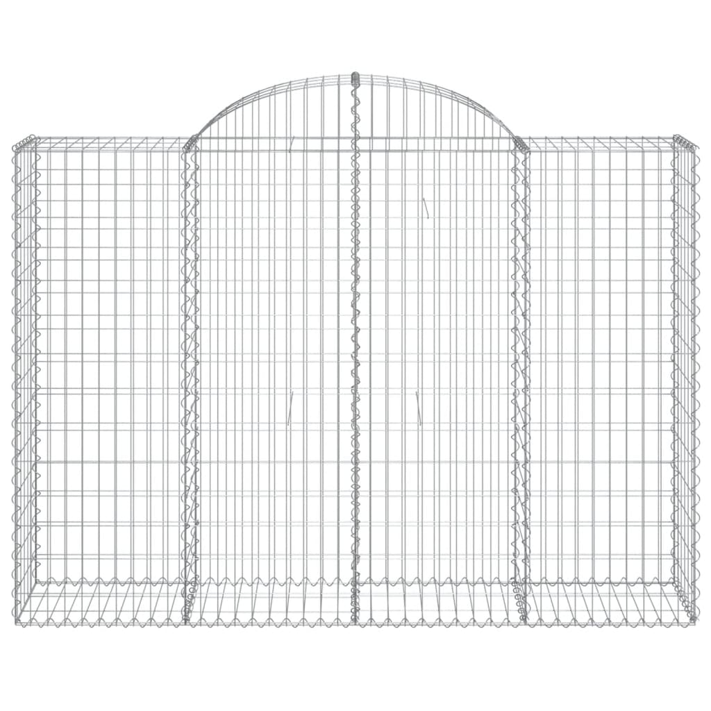 Schanskorven 5 st gewelfd 200x50x140/160 cm ijzer 5 200 x 50 x 140/160 cm