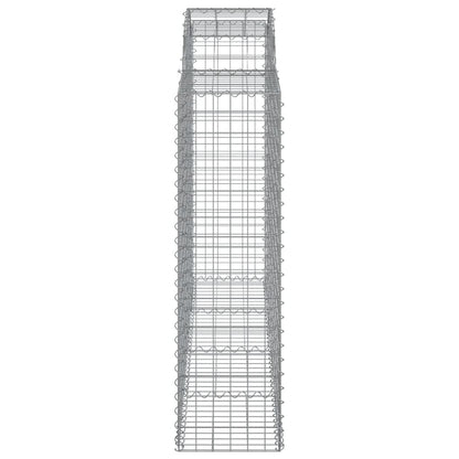 Schanskorven 5 st gewelfd 200x50x140/160 cm ijzer 5 200 x 50 x 140/160 cm