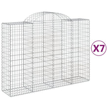 Schanskorven 7 st gewelfd 200x50x140/160 cm ijzer 7 200 x 50 x 140/160 cm