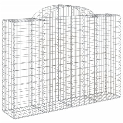 Schanskorven 7 st gewelfd 200x50x140/160 cm ijzer 7 200 x 50 x 140/160 cm